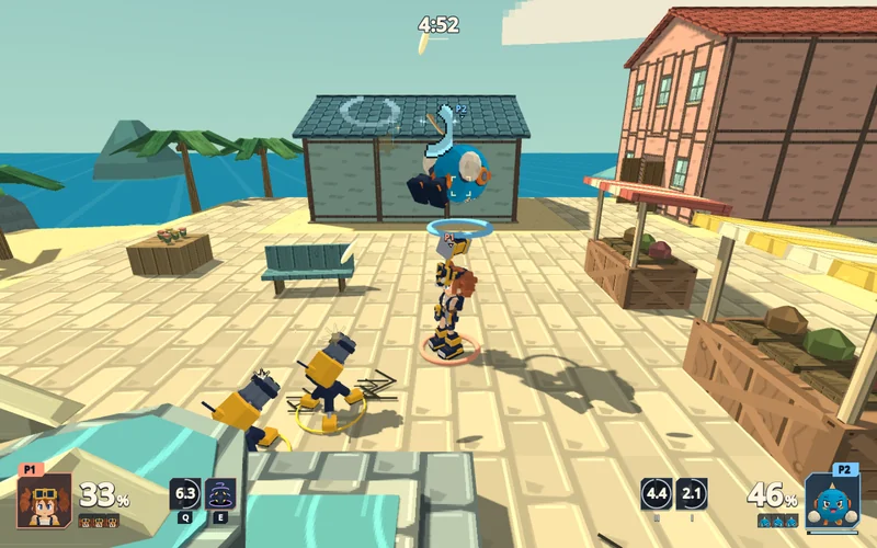 Breakout Brawlers gameplay in a coastal arena